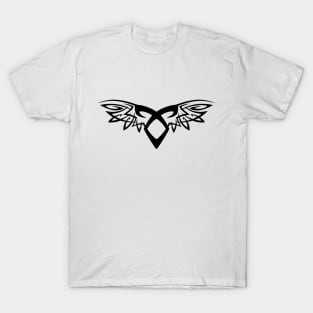 Shadowhunters rune - angelic power rune with tribal wings (black) - Clary, Alec, Jace, Izzy, Magnus | Mundane T-Shirt